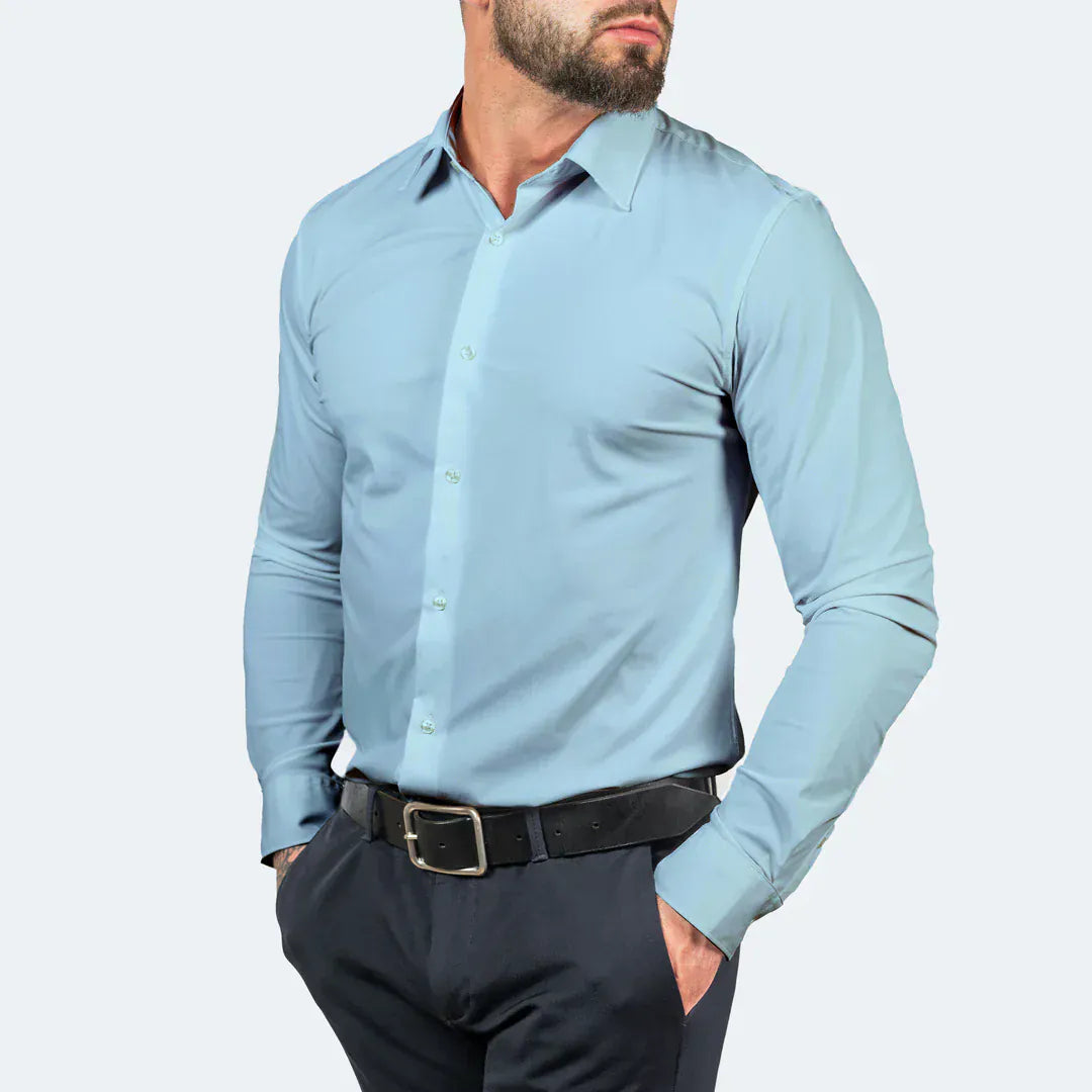 The "Infinite" Performance Shirt | 4-Way Stretch & Zero-Iron