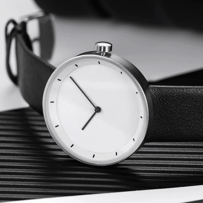 Men’s Classic Minimalist Watch with Leather Strap