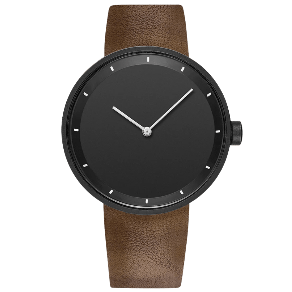 Men’s Classic Minimalist Watch with Leather Strap