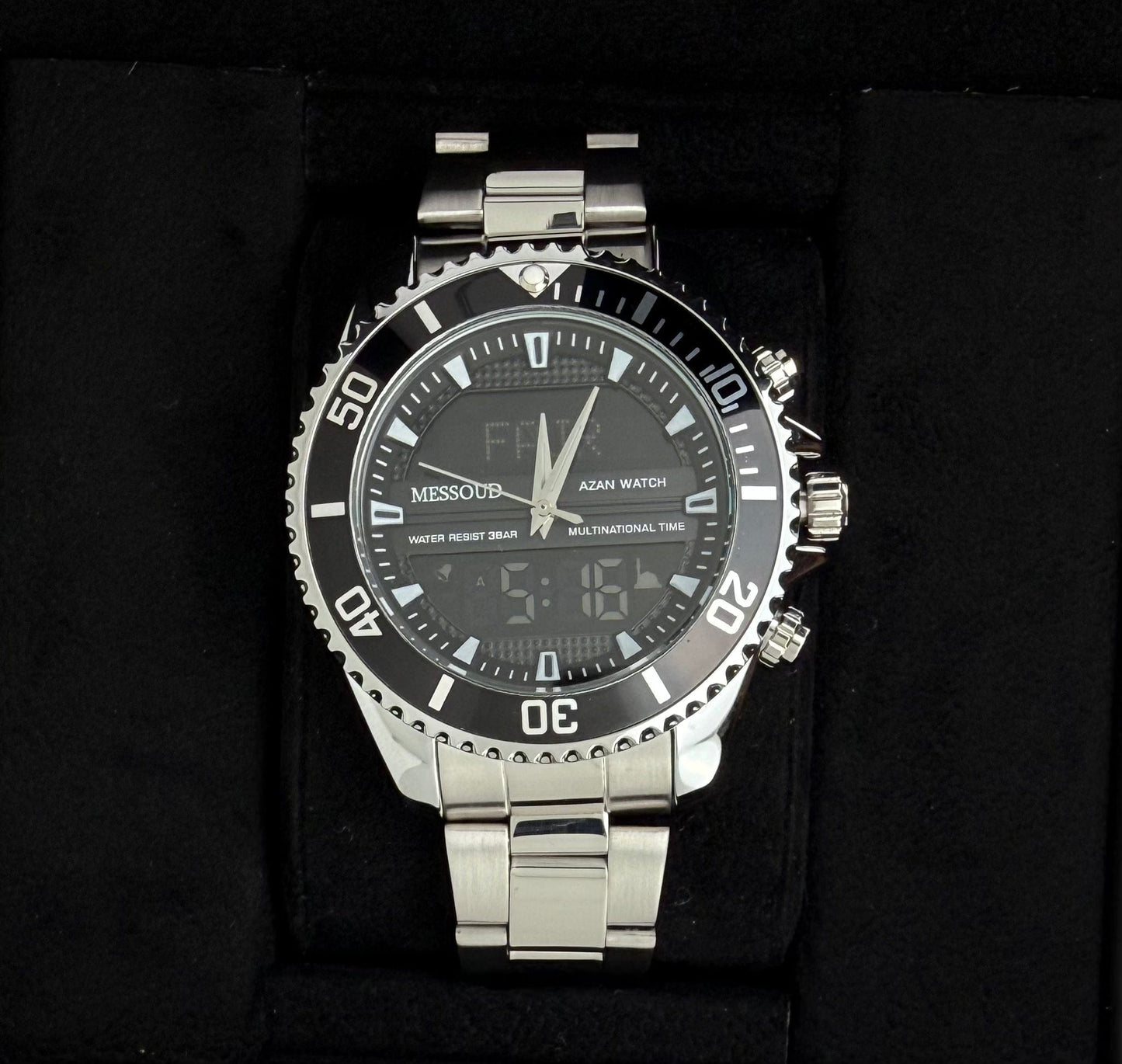 Azan watch - Obsidian Steel