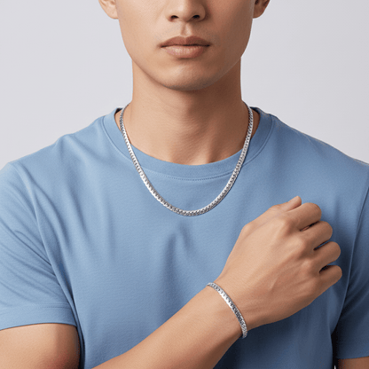 Royal Steel 316L Duo Set – 6mm Necklace + Bracelet