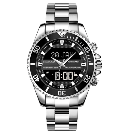 Azan watch - Obsidian Steel